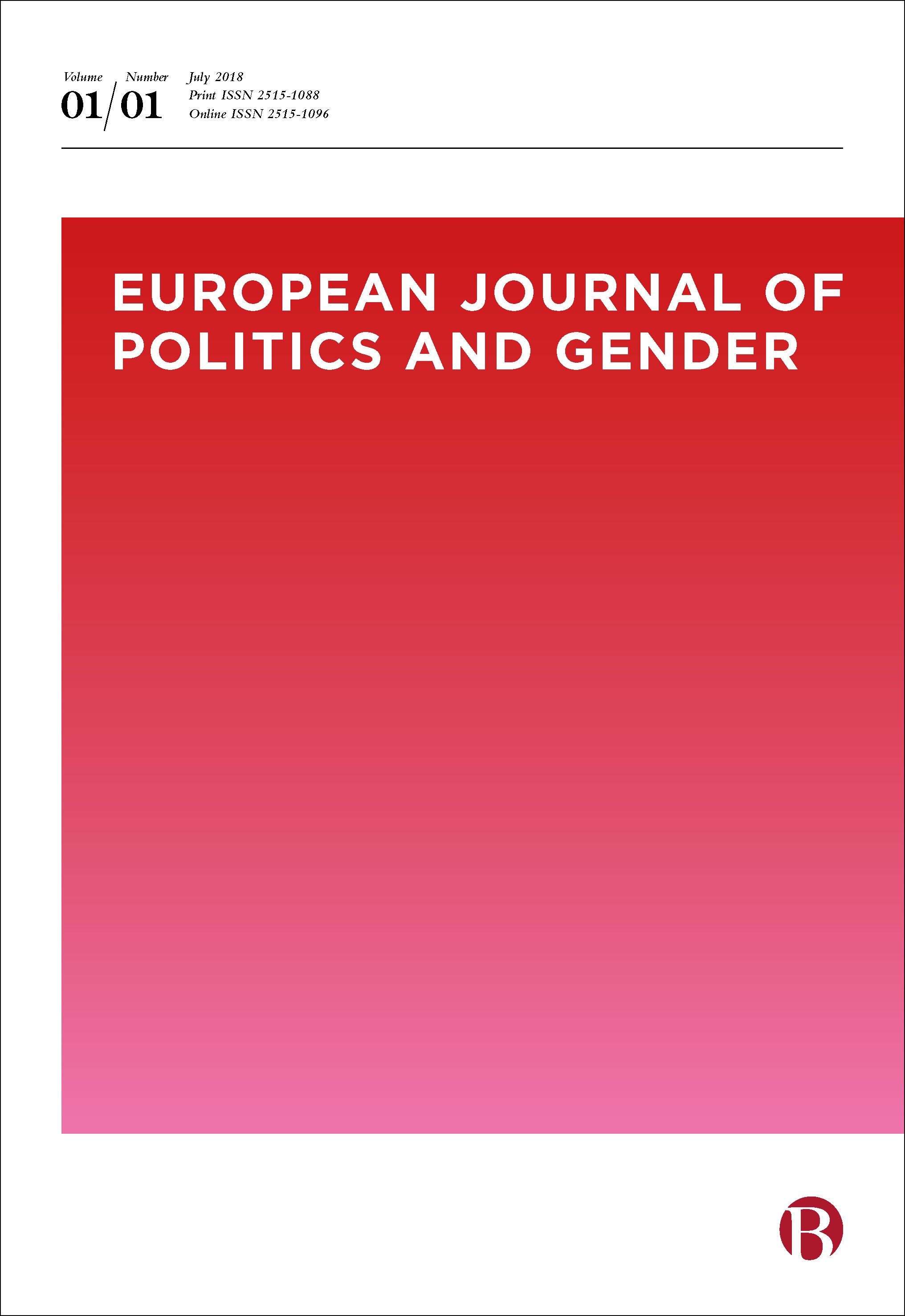 European journal of politics and gender cover